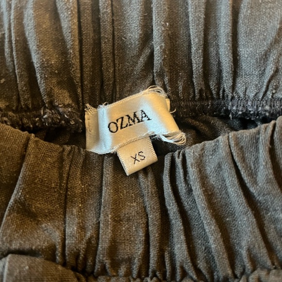 Ozma CROP WIDE LEG Regen Silk Noil pants charcoal XS - Picture 5 of 7